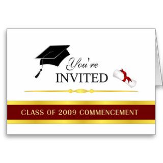 Formal Graduation Commencement Invitations Cards