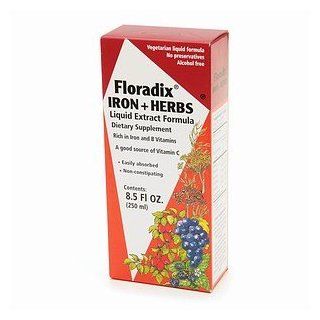 Flora Floradix Iron + Herbs Liquid Extract Formula 8.5 fl oz (250 ml) Health & Personal Care