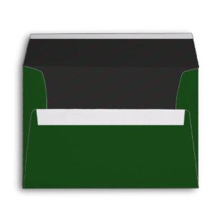 Custom Green Pinstripes Christmas Card Envelope