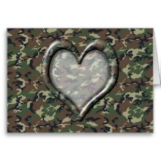 Camouflage Heart   Woodland Cards