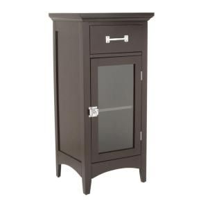 Elegant Home Fashions Wilshire 15 in. W x 13 in. x 32 in. Floor Cabinet with One Door and One Drawer in Dark Espresso HD176262