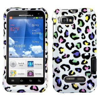 MYBAT MOTXT556HPCIM614NP Slim and Stylish Snap On Protective Case for Motorola Defy XT   Retail Packaging   Colorful Leopard: Cell Phones & Accessories