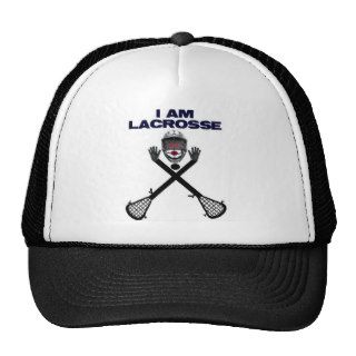 I am Lacrosse Cartoon Mesh Hats