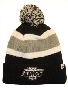 Los Angeles LA Kings NHL Long Beanie Knit Ski Cap Hat w/ POM: Everything Else