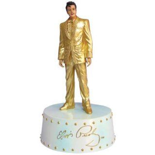 6.25 Inch Elvis Presley Wearing Gold Suit on Musical Figurine : Collectible Figurines : Everything Else