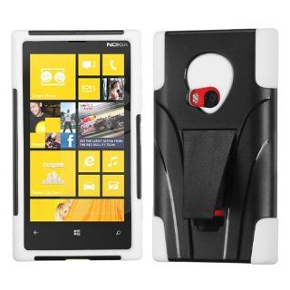 MYBAT ANK920HPCSAAS102NP Advanced Armor Rugged Durable Hybrid Case with Kickstand for Nokia Lumia 920   1 Pack   Retail Packaging   White: Cell Phones & Accessories
