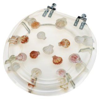 Mayfair 930105CH 980 Poly Resin, Sea Shell Image Toilet Seat    