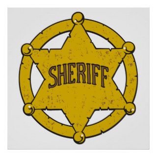 Sheriffs Star Badge Poster