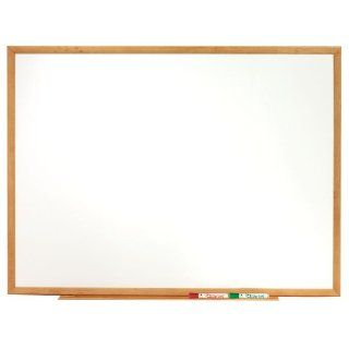Quartet Standard Melamine Dry Erase Boards, 4 x 3 Feet, Oak Finish Frame (S574) : Office Products