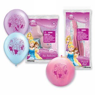 Pioneer National Latex Disney Princess Balloon Party Pack (6 Balloons/4 Punch Balls), Assorted: Toys & Games