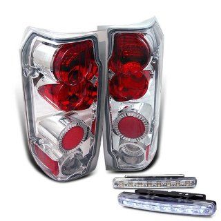 Rxmotoring 1995 Ford F150 F250 Tail Light + 8 Led Bumper Fog Lamps: Automotive
