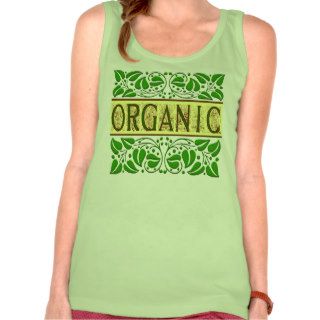 Organic Go Green Slogan with Leaves T shirt
