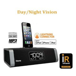 NEW RELEASE!! TRUE DAY & NIGHT VISION SELF RECORDING HIDDEN CAMERA DVR IHOME LIGHTENING DOCKING STATION FOR IPHONE, IPOD, IPAD, WITH MOTION ACTIVATION, FULL D1@720X480 RESOLUTION COLOR 550 LINES : Spy Cameras : Camera & Photo