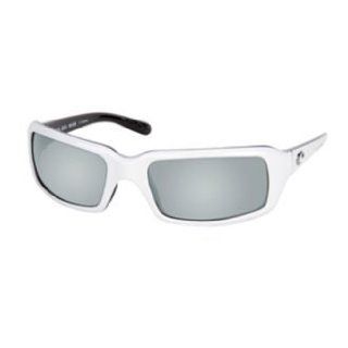 Costa Del Mar   Switchfoot   White Black Frame Silver Costa 580 Glass Lenses: Clothing