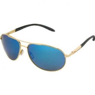 Costa Del Mar Wingman Polarized Sunglasses   Costa 580 Glass Lens Gold/Blue Mirror, One Size: Clothing
