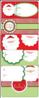 Jillson Roberts Recycled Christmas Self Adhesive Gift Labels, Santa Smile, 144 Count (XLA566) : Gift Enclosure Cards : Office Products