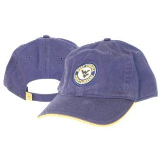 West Virginia Mountaineers Slouch Fit Adjustable Baseball Hat Circle Logo   Navy  Sports Fan Baseball Caps  Sports & Outdoors