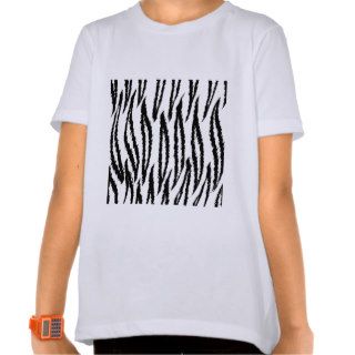 Black and White Tiger Print. Tiger Pattern. Tee Shirts