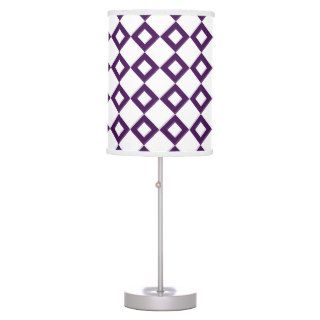 White and Purple Diamond Pattern Lamp
