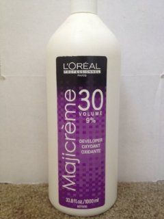 L'oreal Professionnel Maji Creme Developer Lotion   30 Volume 9% (33.8 oz / liter) : Standard Hair Conditioners : Beauty