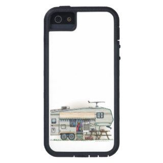 Cute RV Vintage Fifth Wheel Camper Travel Trailer Cover For iPhone 5