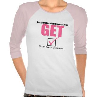 Breast Cancer Get Checked v4 Tee Shirts