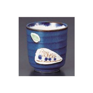teacup kbu512 13 572 [3.35 x 3.47 inch] Japanese tabletop kitchen dish Sushi teacup navy blue owl ( blue ) Sushi [8.5 x 8.8cm] inn restaurant tableware restaurant business kbu512 13 572: Kitchen & Dining