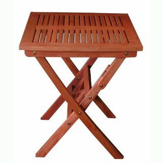 VIFAH V03 Outdoor Wood Folding Bistro Table, Natural Wood Finish, 24 by 24 by 28 Inch : Folding Patio Tables : Patio, Lawn & Garden