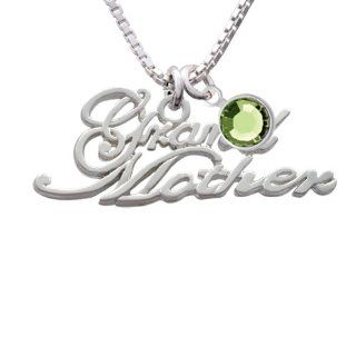 Silver ''Grandmother'' Charm Necklace with F1582: Pendant Necklaces: Jewelry