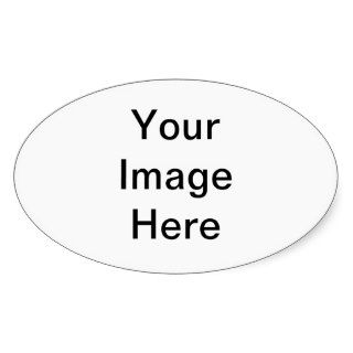 Your Image Here Pattern Oval Stickers