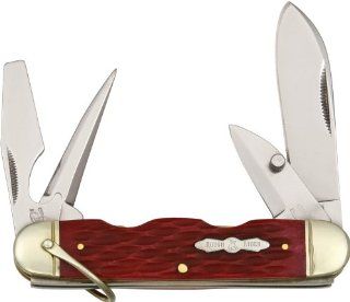 Rough Rider Knives 573 Camp Knife with Red Jigged Bone Handles : Hunting Knives : Sports & Outdoors