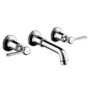 Hansgrohe Axor Montreux Wall Mounted 2 Handle Bathroom Faucet in Chrome 16534001