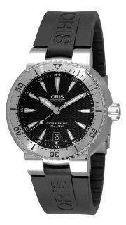 Oris Men's 73375334154RS TT1 Diver Black Rubber Strap Watch: Oris: Watches
