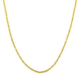 14 Karat Yellow Gold 1.2 mm Adjustable Sparkle Chain (22 Inch): Chain Necklaces: Jewelry