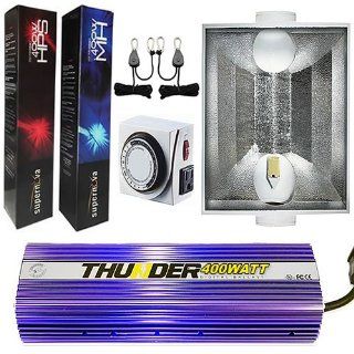 THUNDER (TM) 400 Watt Light Digital Dimmable HPS MH Grow Light System for Plants with Sunmax 6 Inch White Air Coolable Reflector   5 Years Manufacturer Warranty : Plant Growing Light Fixtures : Patio, Lawn & Garden