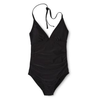 Womens Halter 1 Piece Swimsuit  Black M