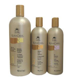 KeraCare Hydrating Detangling Shampoo 32 oz, KeraCare Humecto Conditioner 16 oz, KeraCare Oil Moisturizer with Jojoba Oil 16 oz Combo Set : Shampoo And Conditioner Sets : Beauty
