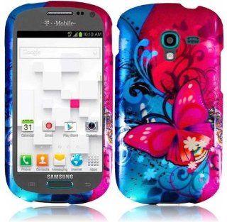 Samsung T599 Galaxy Exhibit ( Metro PCS , T Mobile ) Phone Case Accessory Pretty Butterflies Hard Snap On Cover with Free Gift Aplus Pouch: Cell Phones & Accessories