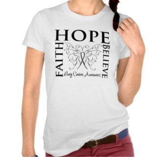 Hope Believe Faith   Lung Cancer Tshirts