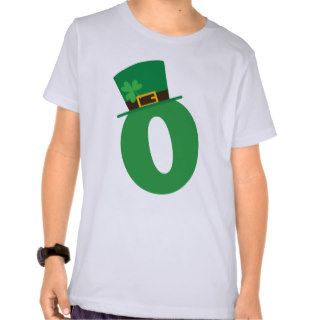 St Patricks Day Letter O Alphabet T shirt