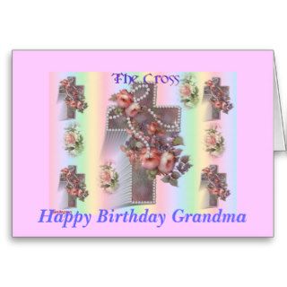 The Cross, Happy Birthday Grandma, Card