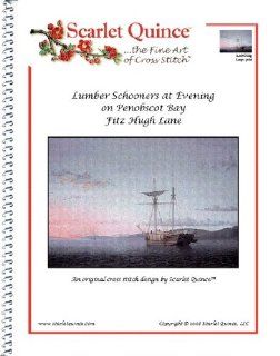 Lumber Schooners at Evening on Penobscot Bay   Fitz Hugh Lane: Counted Cross Stitch Chart (Large size symbols)