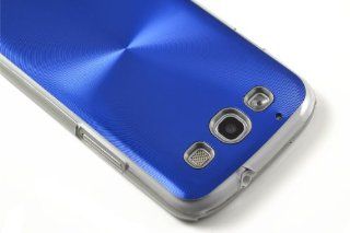 CellMACsTM Brushed Metal Snap On Hard Plastic Case Samsung Galaxy S3   Blue: Cell Phones & Accessories