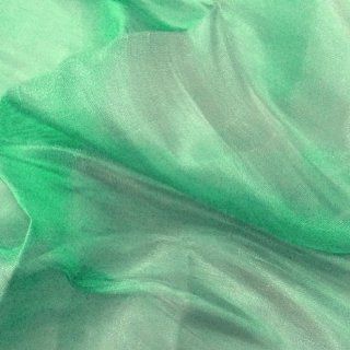 Green Organza Polyester Decorative Light Weighted Fabric Dress Curtain Sewing Craft Fabric By The Yard