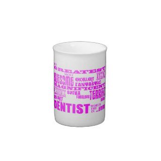 Girl Dentists Birthdays  Pink Greatest Dentist Bone China Mug