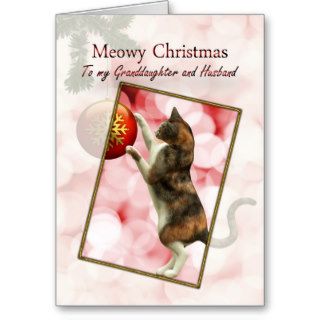 Granddaughter and husband, Meowy Christmas Cards