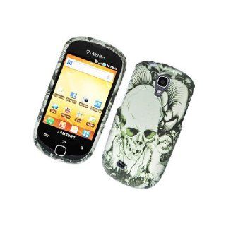 Samsung Gravity SMART T589 SGH T589 Black White Skull Angel Cover Case Cell Phones & Accessories