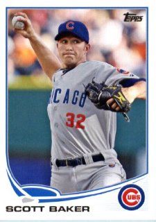 2013 Topps MLB Trading Card (In Protective Screwdown Case) # 609 Scott Baker Chicago Cubs Sports Collectibles