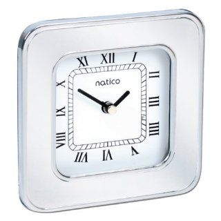 Natico Desk Alarm Clock, Silver (10 591S) : Office Desk Organizers : Office Products
