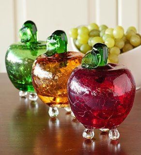 Handmade Crackle Glass Apple Fruit Fly Trap, In Red : Home Pest Control Traps : Patio, Lawn & Garden